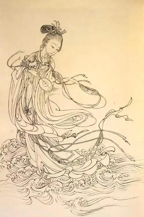 古代人物白描素材,线条太美了!