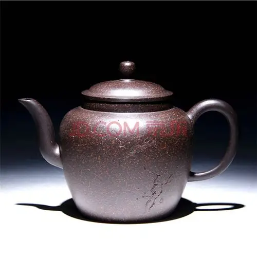 原矿黑朱泥 《清香(高)》 宜兴紫砂 工艺美术师 周小明之作 260cc
