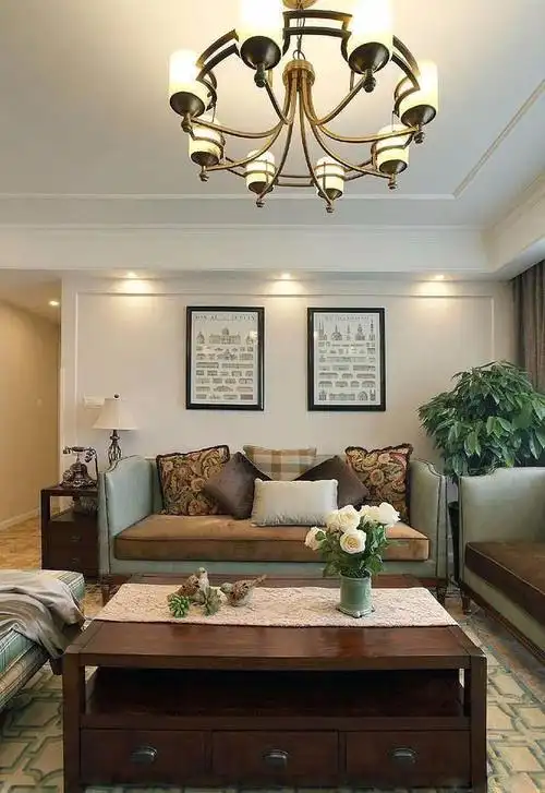 风格客厅客厅美式经典118m05四居及以上设计图片赏析--土巴兔装修