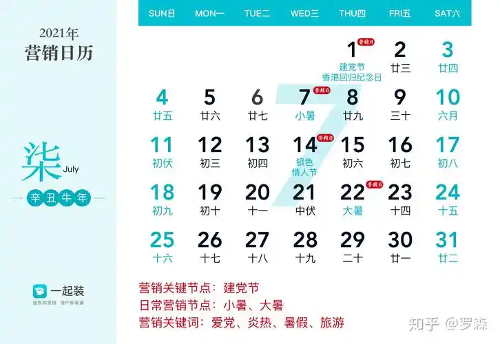 2021年营销日历,借势营销必备!