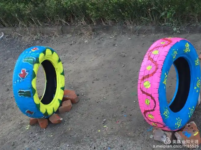 雅周小学校园艺术节——轮胎创意绘画现场比赛.