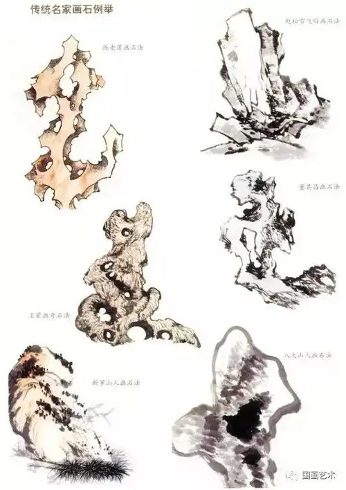 书画联盟丨花鸟画的石块|写意|写意画|笔线|浓淡_网易订阅