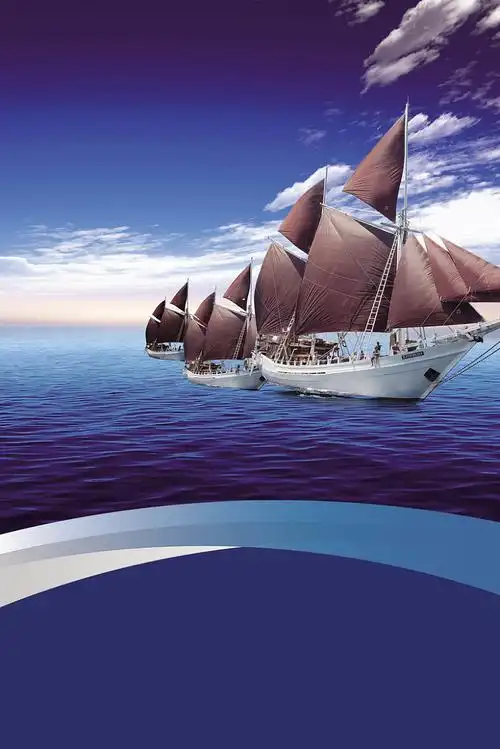 大气炫酷航海旅游海报背景素材