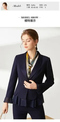 专柜同款商务风西装小外套(附丝巾)