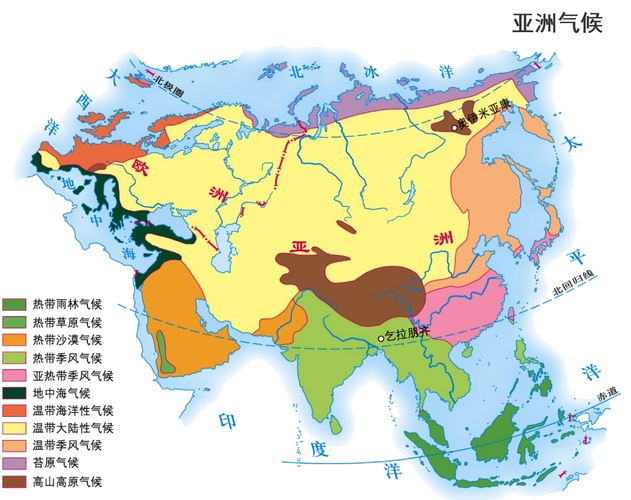 地理干货世界及各大洲气候分布图