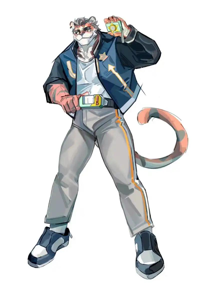 一组帅气的动物拟人插画作品,有疯狂动物城的韵味,by 迷的兔兔.