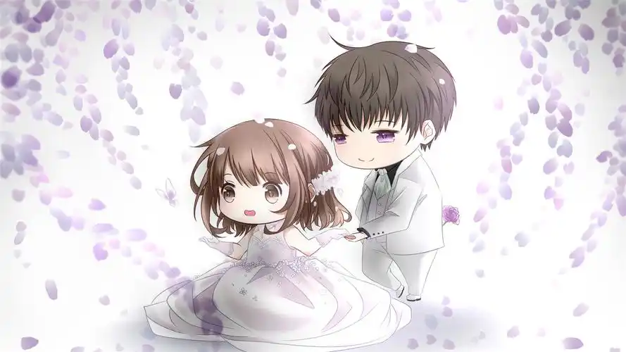 二次元卡通情侣高清桌面壁纸