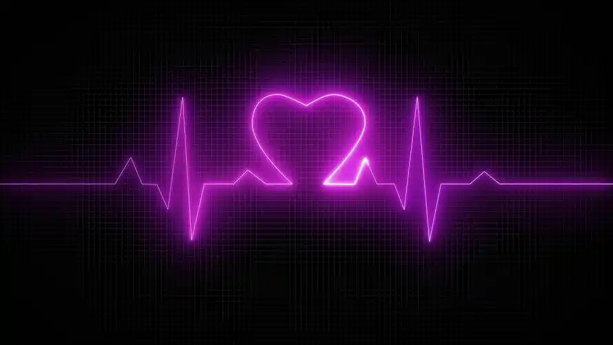 4k桃心心电图情人节舞台背景素材桃心心电图情人节元素