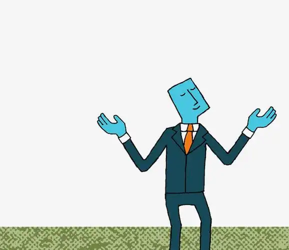 张开双手的卡通男士免抠素材免费下载_觅元素51yuansu.com