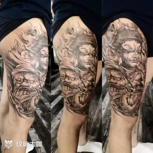 托塔天王_纹身图案手稿图片_老赵的纹身作品集