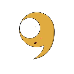 卡通符号逗号图案