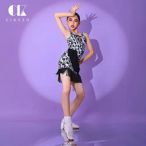 女童拉丁舞比赛服2021夏天时尚新款正品少儿女孩子拉丁舞演出服