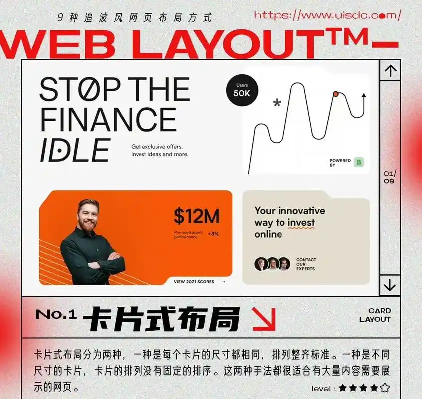 9 种dribbble风网页布局.#抖音图文来了 [学习了! - 抖音