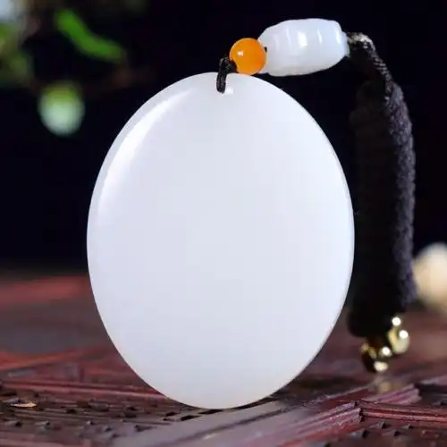 和田玉平安无事牌吊坠玉石雕刻工艺品礼品和田玉平平安安挂件吊坠