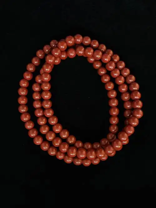 阿拉善红碧玉108粒