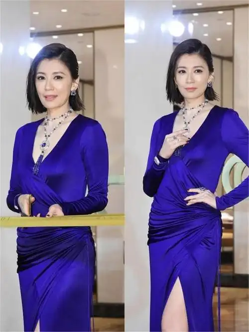 贾静雯年近半百仍很美,一袭开叉裙秀迷人曲线,惹眼身材让人心动