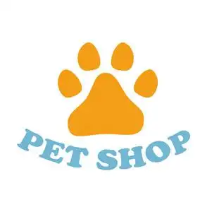 狗宠物店简单标志图标模板.爪子记号.照片