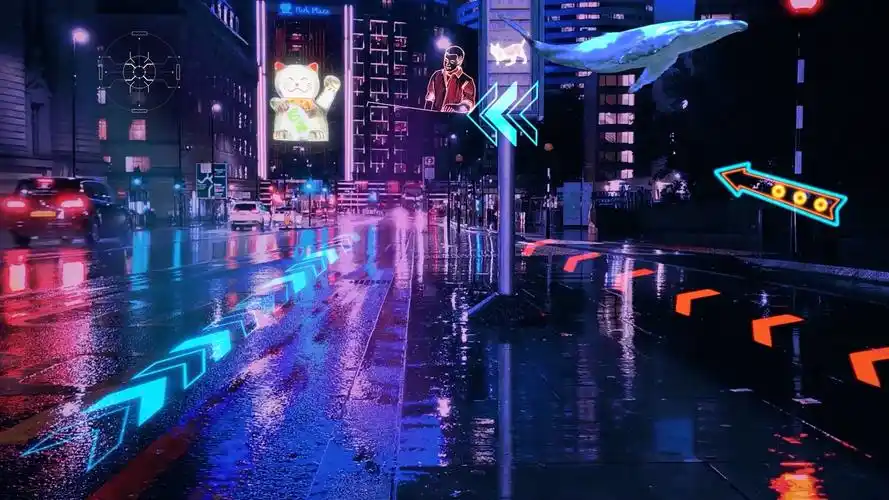 赛博朋克风格未来科技,ae赛博街道