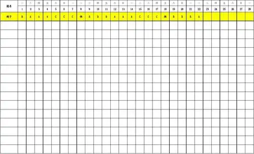 免费文档 所有分类 表格/模板 表格类模板 考勤空白表 公司考勤表模板