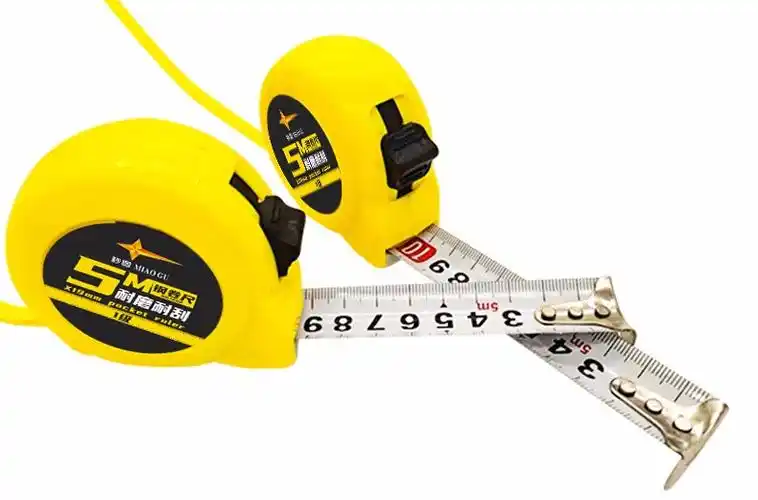 秒固钢卷尺5米长测量工具尺子黄公英米厘米毫米尺锁定功能木工装修