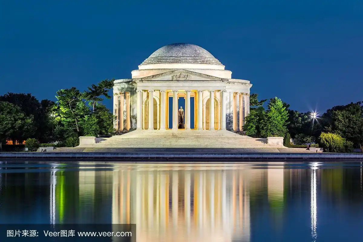 杰斐逊纪念堂,华盛顿特区,纪念碑,购物中心,水