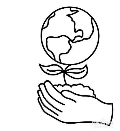 笔画简单彩色以绿色环保主题的手抄报爱护地球保护环境手抄报教程保护