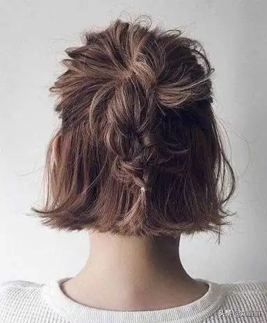 齐肩短发发型扎法短发怎么扎古风发型头发多