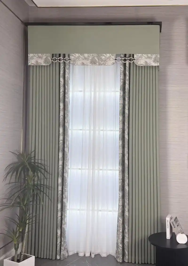 窗帘抹茶绿