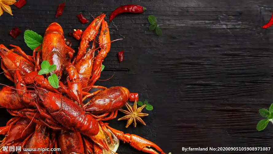 小龙虾展板背景图片
