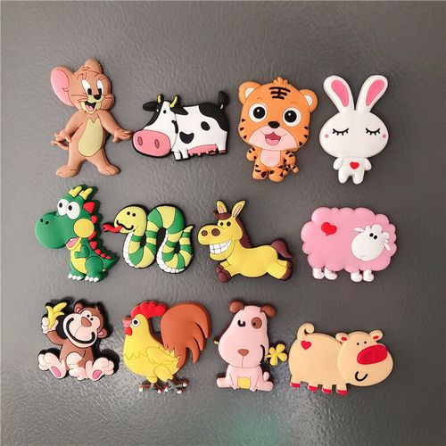 好沐音(haomuyin)12生肖儿童早教冰箱贴磁贴汽车卡通可爱软磁力贴白板