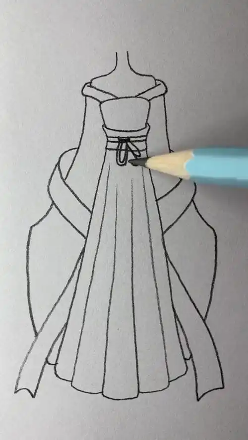 素描绘画#教孩子画古风衣服,简直太好看了-教育视频-搜狐视频