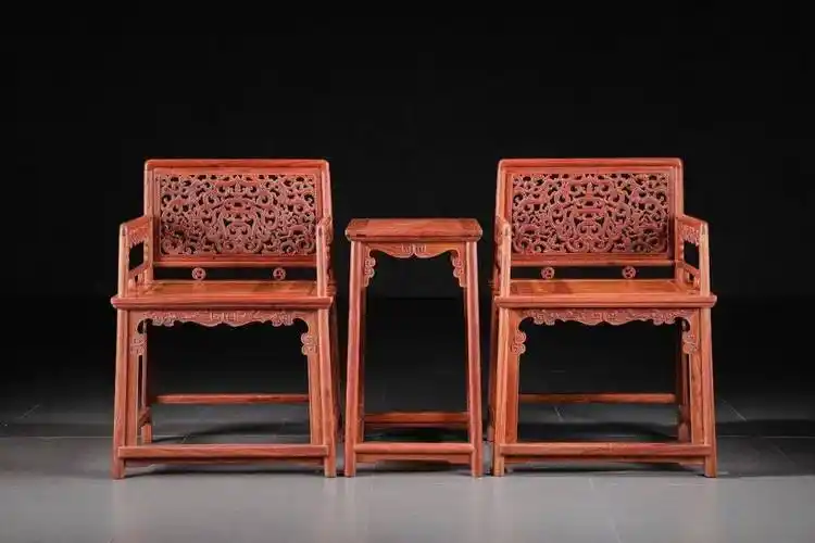 王世襄明式家具珍赏清华美院藏透雕靠背玫瑰椅