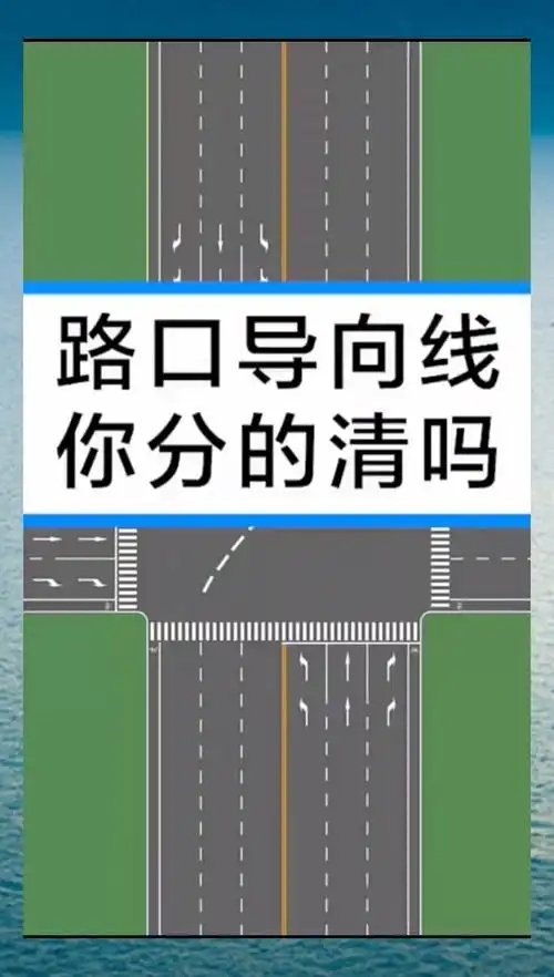 路口导向线常识 "开车 "学车那点事