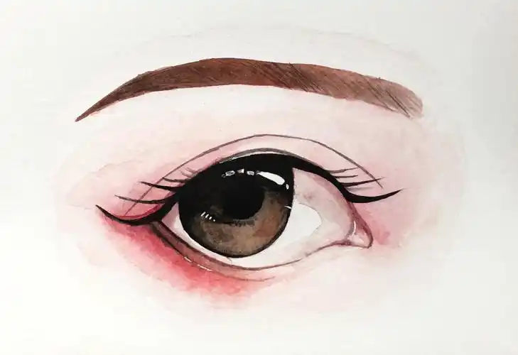 古风水彩眼睛练习