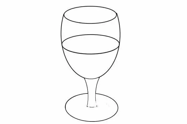 一杯红酒简笔画步骤画法图片