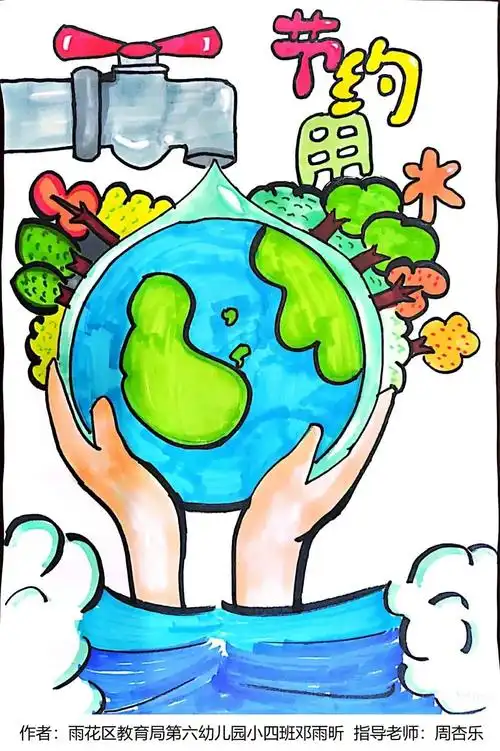 2022年环保主题儿童绘画作品(幼儿组)-图1