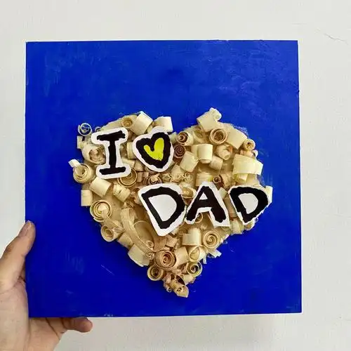 今日课父亲节木工装饰画制作