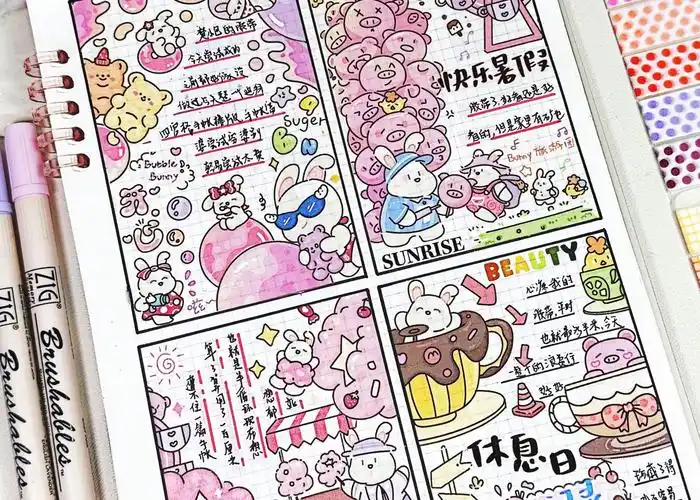 楚小包 手帐排版分享～ 治愈白噪音