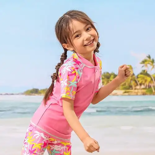 儿童女孩10岁泳衣新款2021年防晒分体童女游泳衣儿童泳衣