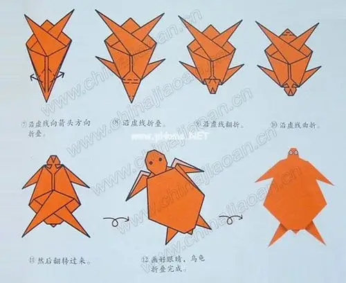 幼儿折纸教案:乌龟1