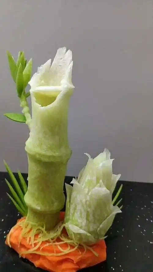 食品雕刻,竹子,感谢支持手艺人