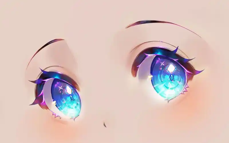 二次元星空亮闪闪眼睛画法