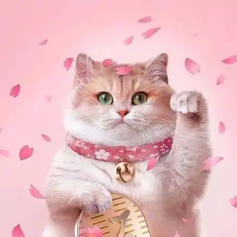 收割招财萌猫头像好运气100000000000