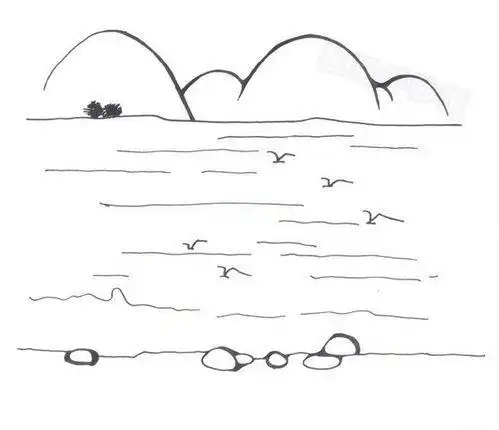 大海的简笔画大海的简笔画图片大全