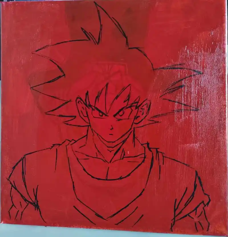 七龙珠悟空线稿和颜色#创作灵感 #动漫 #动漫人物绘画 #丙 - 抖音