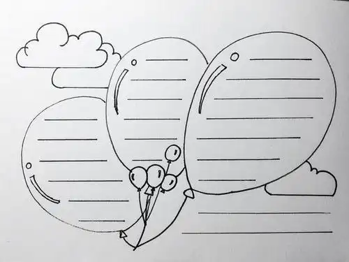 画手抄报黑白线稿超级好看的手抄报模板教程小学生通用手抄报模板图片