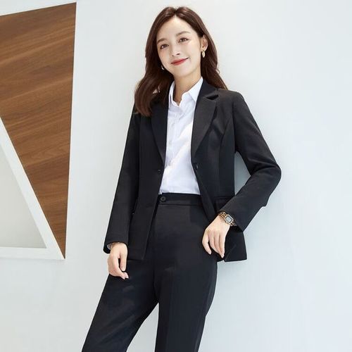 革代(gedai)大学生矮小个子女生面试正装套装面试西装套装春秋款高级