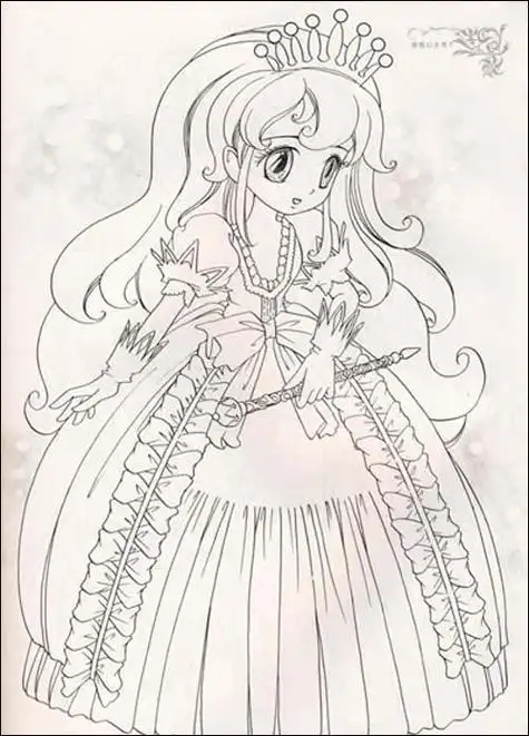 卡通人物简笔画美少女公主可爱6