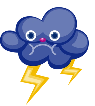 万素网 免抠元素 卡通手绘 雷电天气矢量 下载:0 尺寸:623*697