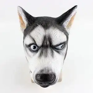 二哈士奇头套cos动物面具精神抖音狗头面具毛驴猩猩搞笑二哈面具